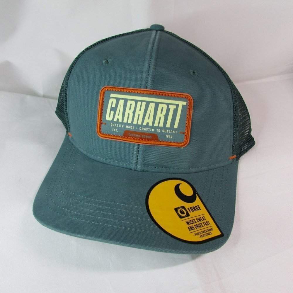 Carhartt Mesh-Back Outlast Patch Snapback Trucker Cap Hat Sea Pine